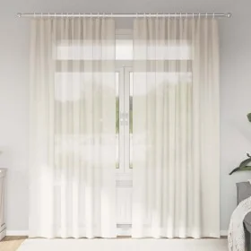 Cortinas de gasa con trabillas 2 uds. crema by , Curtains and curtains - Ref: Foro24-4102269, Price: 15,00 €, Discount: %