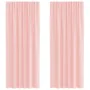 Cortinas de gasa con trabillas 2 uds rosa 140x225 cm von , Vorhänge und Gardinen - Ref: Foro24-4102288, Preis: 16,84 €, Rabat...