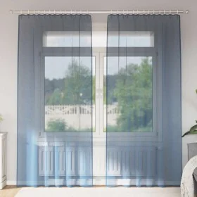 Cortinas de gasa con trabillas 2 uds azul real 140x245 cm by , Curtains and curtains - Ref: Foro24-4102304, Price: 14,92 €, D...