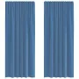 Cortinas de gasa con trabillas 2 uds azul real 140x245 cm by , Curtains and curtains - Ref: Foro24-4102304, Price: 14,92 €, D...