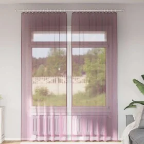 Cortinas de gasa con trabillas 2 uds morado 140x260 cm by , Curtains and curtains - Ref: Foro24-4102295, Price: 15,26 €, Disc...
