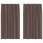 Cortinas de gasa con trabillas 2 uds. marrón by , Curtains and curtains - Ref: Foro24-4102262, Price: 13,35 €, Discount: %