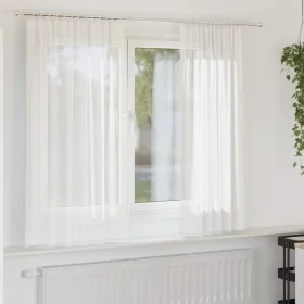Cortinas de gasa con trabillas 2 uds. color blanco 140x140 cm by , Curtains and curtains - Ref: Foro24-4102331, Price: 15,15 ...