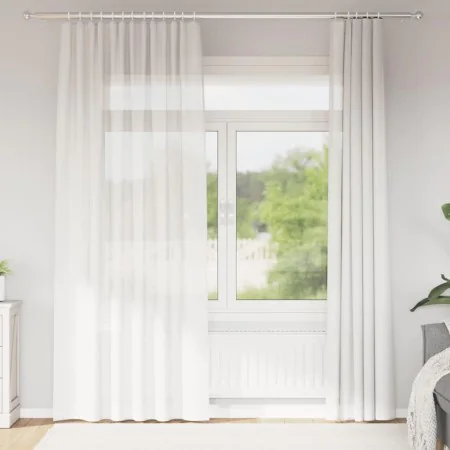 Cortinas de gasa con trabillas 2 uds. color blanco 140x225 cm de , Cortinas y visillos - Ref: Foro24-4102333, Precio: 16,01 €...