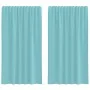 Cortinas de gasa con trabillas 2 uds turquesa 140x175 cm von , Vorhänge und Gardinen - Ref: Foro24-4102327, Preis: 13,35 €, R...