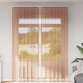 Cortinas de gasa con trabillas 2 uds terracota 140x260 cm by , Curtains and curtains - Ref: Foro24-4102325, Price: 15,26 €, D...