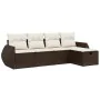 Set comedor de jardín 5 piezas y cojines ratán sintético marrón by , Garden sets - Ref: Foro24-3264089, Price: 340,76 €, Disc...