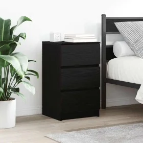 Mesilla de noche con 3 cajones color negro 39x35x65 cm by , Nightstands - Ref: Foro24-861339, Price: 63,89 €, Discount: %