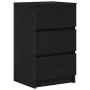 Mesilla de noche con 3 cajones color negro 39x35x65 cm by , Nightstands - Ref: Foro24-861339, Price: 63,88 €, Discount: %