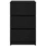Mesilla de noche con 3 cajones color negro 39x35x65 cm by , Nightstands - Ref: Foro24-861339, Price: 63,88 €, Discount: %
