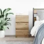 Mesilla de noche con 3 cajones roble artesanal 39x35x65 cm de , Mesitas de noche - Ref: Foro24-861353, Precio: 62,86 €, Descu...