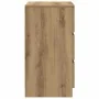 Mesilla de noche con 3 cajones roble artesanal 39x35x65 cm de , Mesitas de noche - Ref: Foro24-861353, Precio: 62,86 €, Descu...