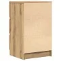 Mesilla de noche con 3 cajones roble artesanal 39x35x65 cm de , Mesitas de noche - Ref: Foro24-861353, Precio: 62,86 €, Descu...