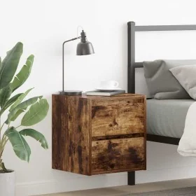 Mesillas de noche de pared 2 uds roble ahumado 38x34x40 cm by , Nightstands - Ref: Foro24-861256, Price: 81,00 €, Discount: %