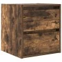 Mesillas de noche de pared 2 uds roble ahumado 38x34x40 cm de , Mesitas de noche - Ref: Foro24-861256, Precio: 81,00 €, Descu...