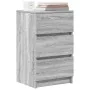 Mesilla de noche con 3 cajones gris Sonoma 39x35x65 cm von , Nachttische - Ref: Foro24-861347, Preis: 63,21 €, Rabatt: %
