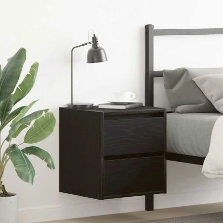 Mesilla de noche de pared roble negro 38x34x40 cm de , Mesitas de noche - Ref: Foro24-861249, Precio: 49,32 €, Descuento: %