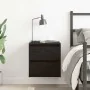 Mesilla de noche de pared roble negro 38x34x40 cm de , Mesitas de noche - Ref: Foro24-861249, Precio: 49,32 €, Descuento: %