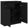 Aparador con cajón roble negro 71x35x84 cm madera de ingeniería by , Sideboards - Ref: Foro24-861590, Price: 91,22 €, Discoun...