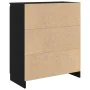 Aparador con cajón roble negro 71x35x84 cm madera de ingeniería by , Sideboards - Ref: Foro24-861590, Price: 91,22 €, Discoun...