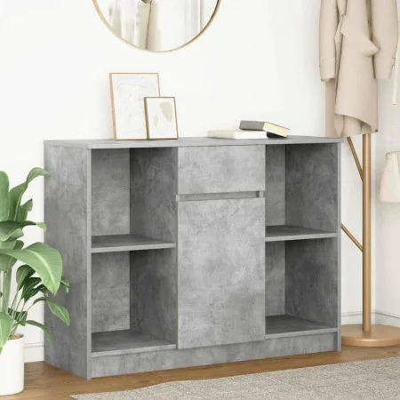Aparador con cajón gris hormigón 101x35x76 cm madera ingeniería von , Sideboards - Ref: Foro24-861565, Preis: 89,37 €, Rabatt: %