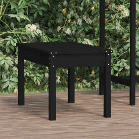 Garden bench solid black pine wood 80x44x45 cm by vidaXL, garden benches - Ref: Foro24-824001, Price: 59,04 €, Discount: %