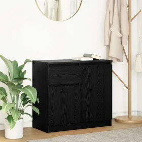 Aparador con cajón roble negro 71x35x65 cm madera de ingeniería by , Sideboards - Ref: Foro24-861599, Price: 77,88 €, Discoun...