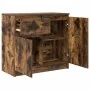 Aparador con cajón roble ahumado 71x35x65 cm madera ingeniería by , Sideboards - Ref: Foro24-861602, Price: 73,83 €, Discount: %
