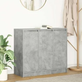 Aparador de madera de ingeniería gris hormigón 85x34x76 cm by , Sideboards - Ref: Foro24-861628, Price: 89,06 €, Discount: %