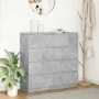 Aparador de madera de ingeniería gris hormigón 100x35x99 cm by , Sideboards - Ref: Foro24-3328492, Price: 156,82 €, Discount: %