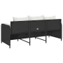 Sofá de jardín de 3 plazas con cojines ratán sintético negro by , Outdoor sofas - Ref: Foro24-4104172, Price: 231,32 €, Disco...