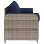 Sofá de jardín de 3 plazas con cojines ratán sintético gris by , Outdoor sofas - Ref: Foro24-4104179, Price: 238,98 €, Discou...