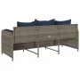 Sofá de jardín de 3 plazas con cojines ratán sintético gris by , Outdoor sofas - Ref: Foro24-4104179, Price: 238,98 €, Discou...