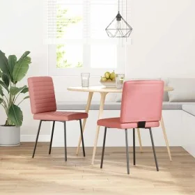 Sillas de comedor 2 unidades cuero sintético rosa by , dining chairs - Ref: Foro24-4101173, Price: 90,04 €, Discount: %