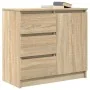 Aparador con cajón roble Sonoma 71x35x65 cm madera ingeniería by , Sideboards - Ref: Foro24-861573, Price: 81,80 €, Discount: %