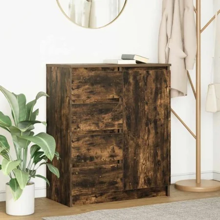 Aparador con cajones roble ahumado 71x35x84cm madera ingeniería by , Sideboards - Ref: Foro24-861584, Price: 95,84 €, Discoun...