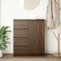 Aparador con cajones roble marrón 71x35x84 cm madera ingeniería by , Sideboards - Ref: Foro24-861586, Price: 108,19 €, Discou...