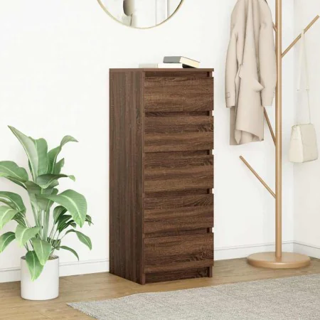 Aparador con cajones roble marrón 37,5x35x99 cm de , Aparadores - Ref: Foro24-861766, Precio: 93,84 €, Descuento: %