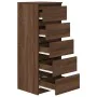 Aparador con cajones roble marrón 37,5x35x99 cm de , Aparadores - Ref: Foro24-861766, Precio: 93,84 €, Descuento: %