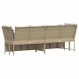 Sofá de jardín con cojines ratán sintético beige by , Outdoor sofas - Ref: Foro24-4104126, Price: 312,91 €, Discount: %
