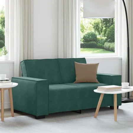 Sofá de 2 plazas de terciopelo verde oscuro 120 cm by , Sofas - Ref: Foro24-4105012, Price: 206,89 €, Discount: %