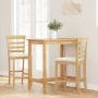 Taburetes de bar con cojines 2 uds madera maciza natural caucho von , Küchenhocker - Ref: Foro24-4102539, Preis: 119,94 €, Ra...