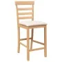 Taburetes de bar con cojines 2 uds madera maciza natural caucho von , Küchenhocker - Ref: Foro24-4102539, Preis: 119,94 €, Ra...