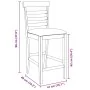 Taburetes de bar con cojines 2 uds madera maciza natural caucho von , Küchenhocker - Ref: Foro24-4102539, Preis: 119,94 €, Ra...