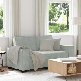 Sofá de 2 plazas de terciopelo gris claro 120 cm by , Sofas - Ref: Foro24-4105010, Price: 209,50 €, Discount: %