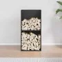 Leñero negro 40x30x80 cm Acero laminado en frío von , Brennholztaschen und -halter - Ref: Foro24-864187, Preis: 81,84 €, Raba...