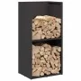 Leñero negro 40x30x80 cm Acero laminado en frío von , Brennholztaschen und -halter - Ref: Foro24-864187, Preis: 81,84 €, Raba...