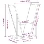 Leñero antracita 69,5x35x81 cm Acero laminado en frío by , Firewood bags and holders - Ref: Foro24-864179, Price: 68,20 €, Di...