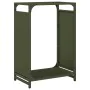 Leñero verde oliva 44x28x65 cm Acero laminado en frío von , Brennholztaschen und -halter - Ref: Foro24-864198, Preis: 51,84 €...