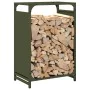 Leñero verde oliva 44x28x65 cm Acero laminado en frío von , Brennholztaschen und -halter - Ref: Foro24-864198, Preis: 51,84 €...